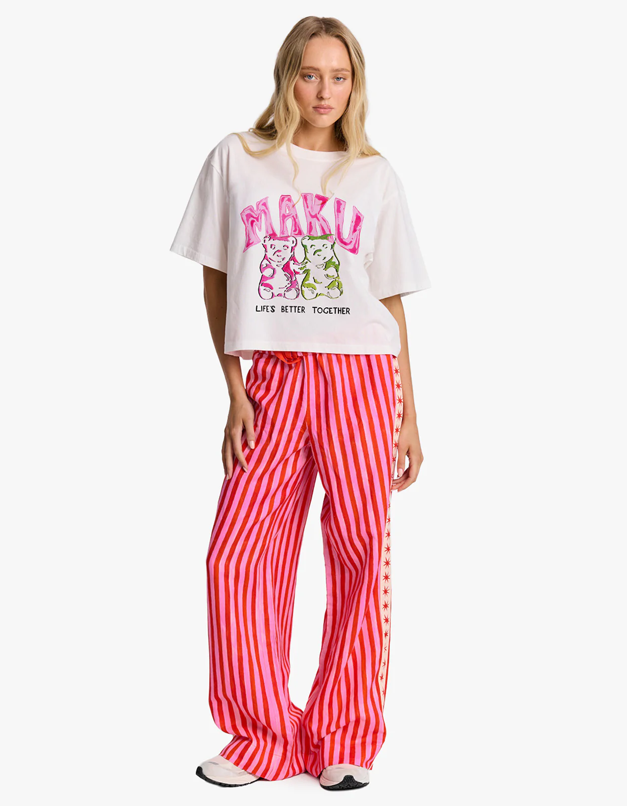 Lovers Bears Boxy Crop Tee - White - Image 3