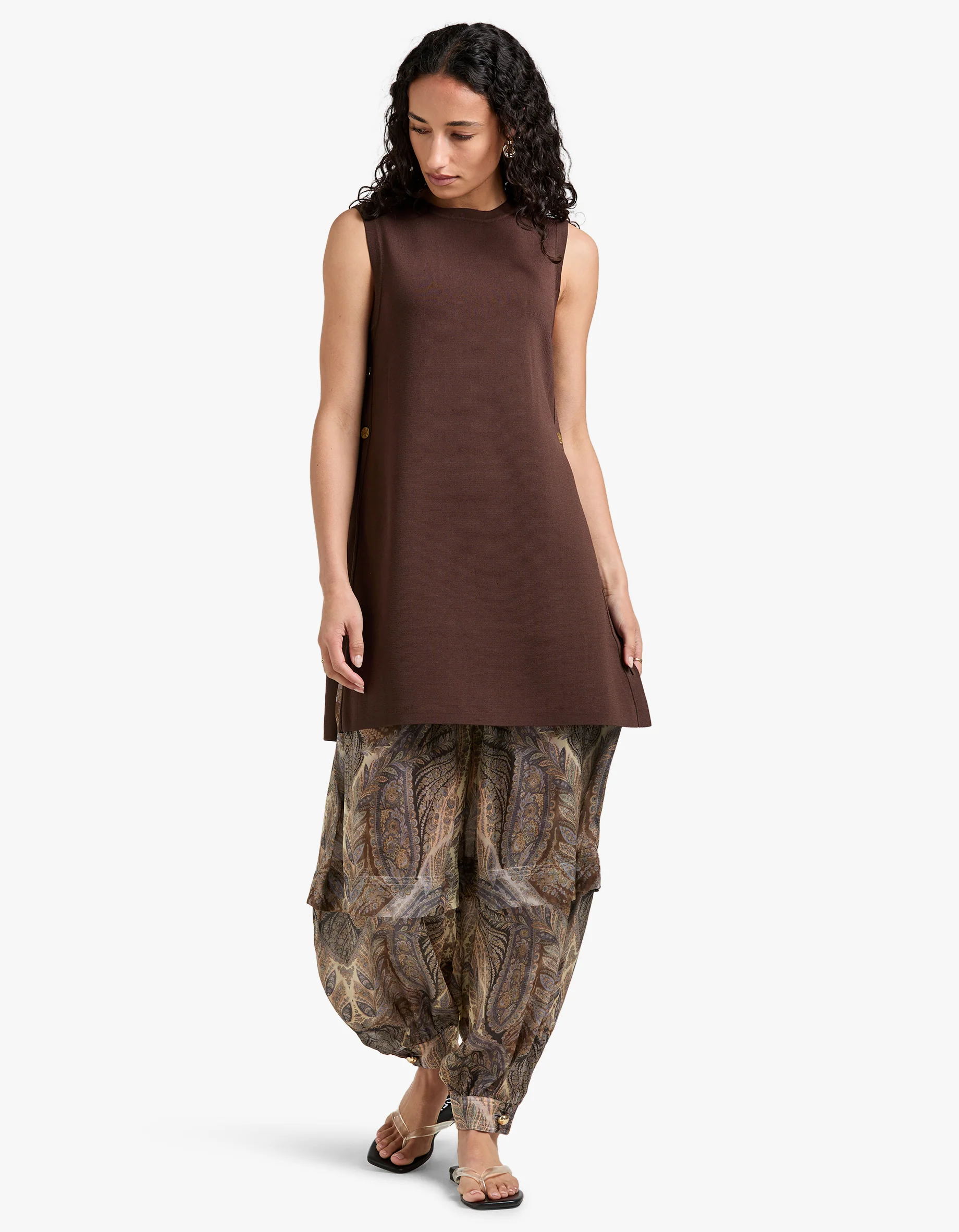 Hypnotic Silk Harem Pant - Denim Paisley - Image 3