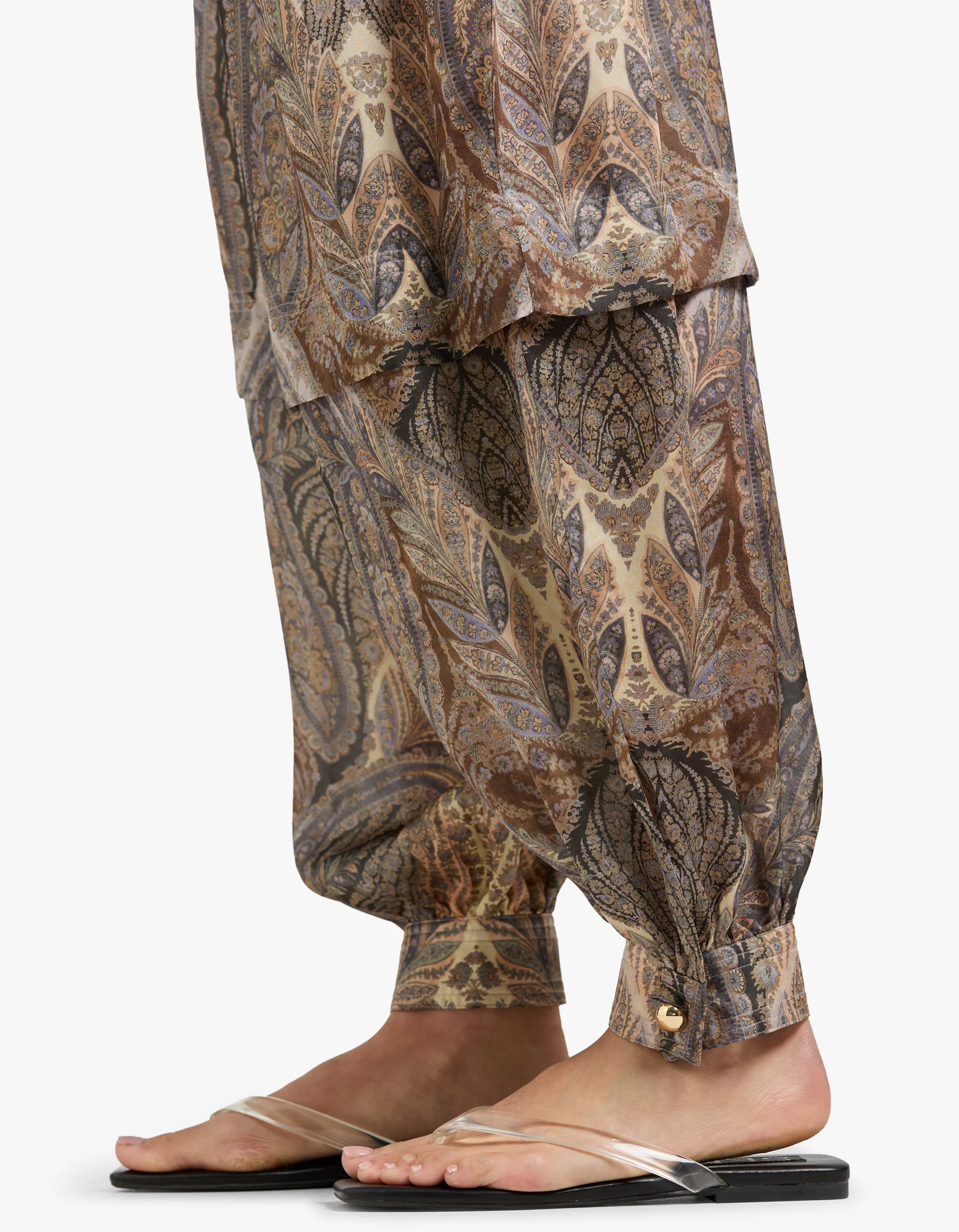 Hypnotic Silk Harem Pant - Denim Paisley - Image 5