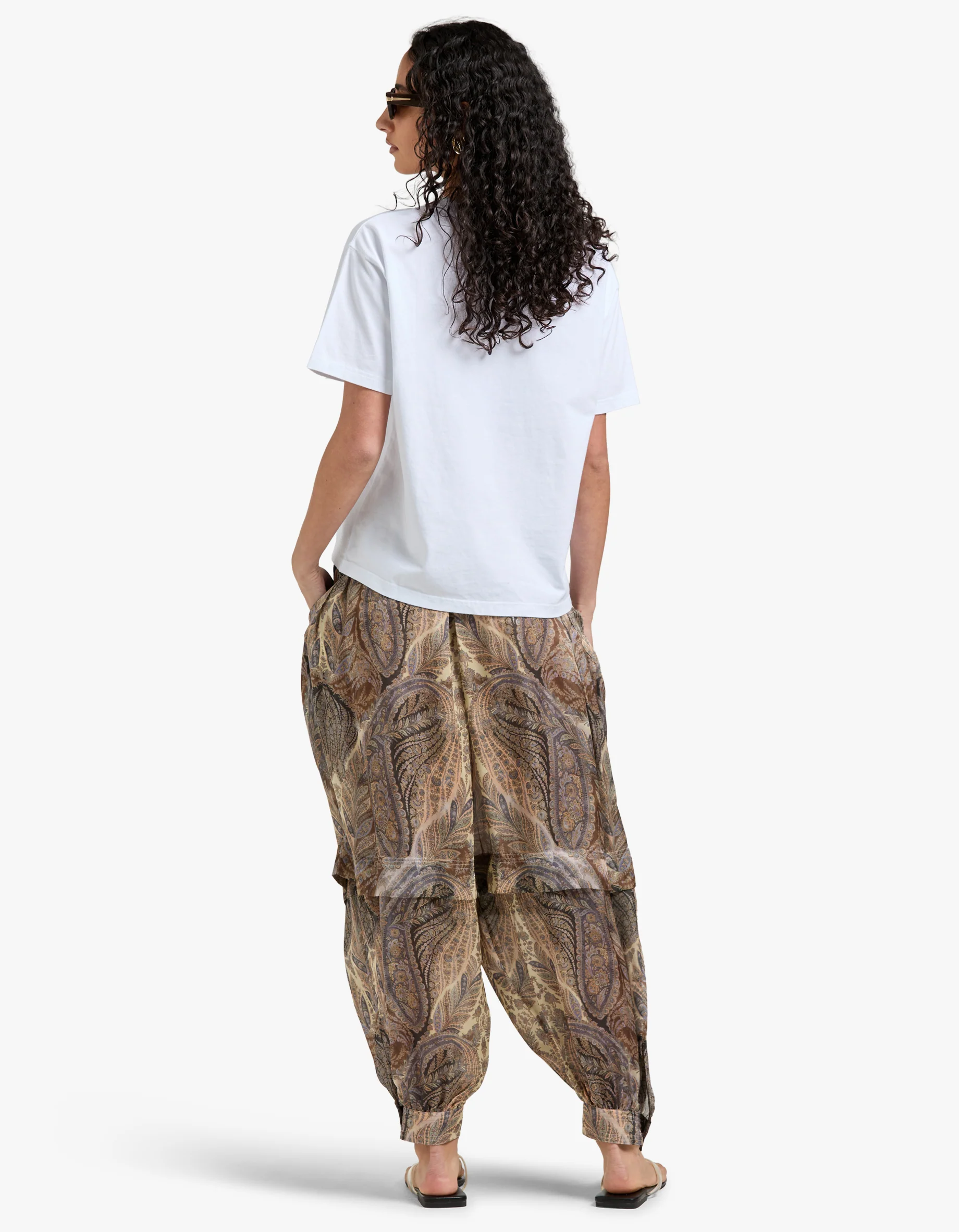 Hypnotic Silk Harem Pant - Denim Paisley - Image 6