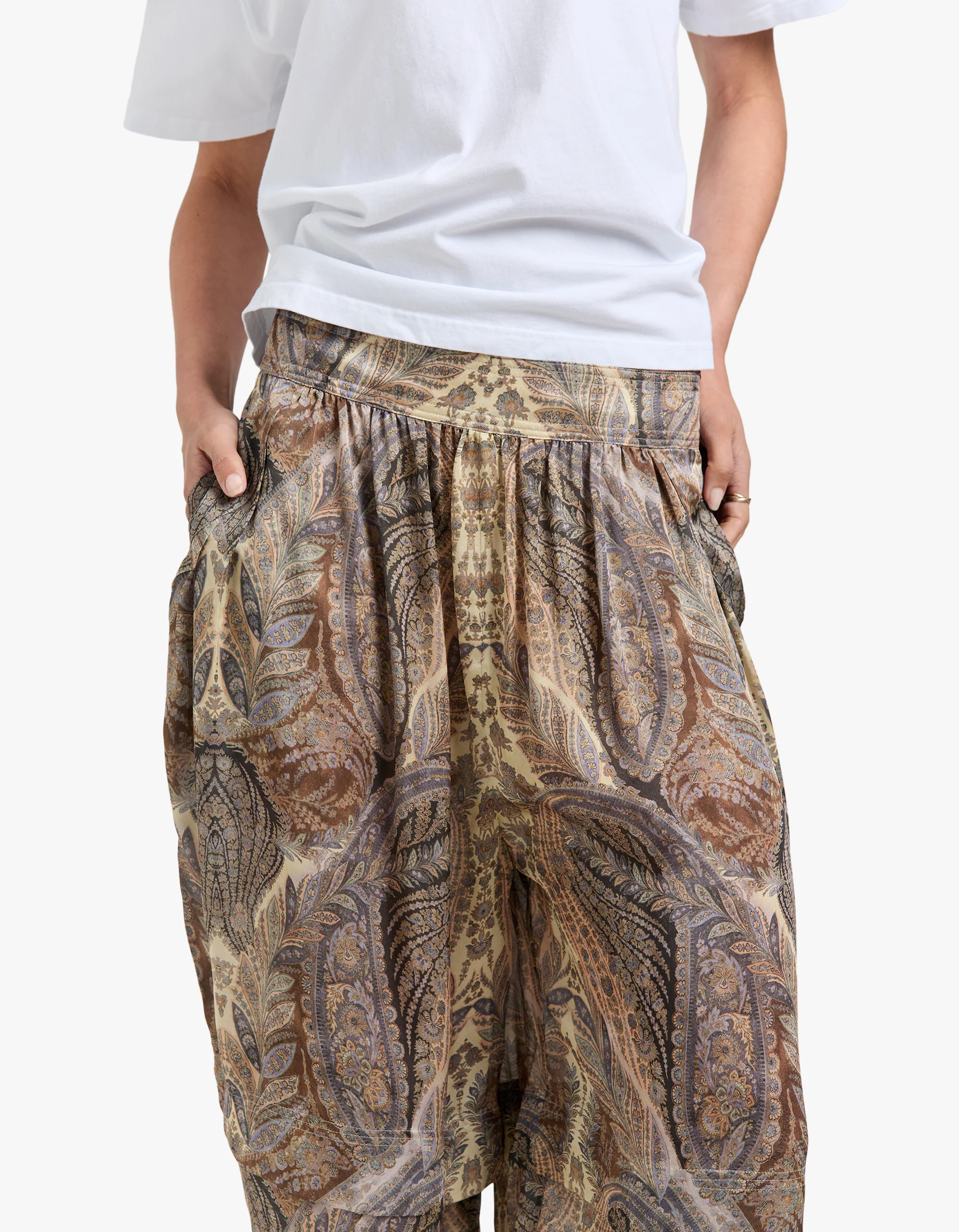 Hypnotic Silk Harem Pant - Denim Paisley - Image 7